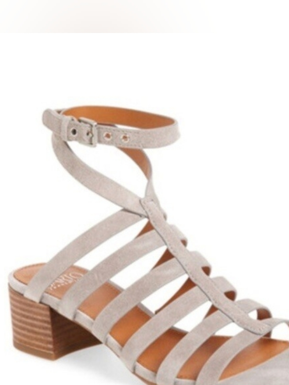 Franco Sarto Finesse Grey Suede Sandals